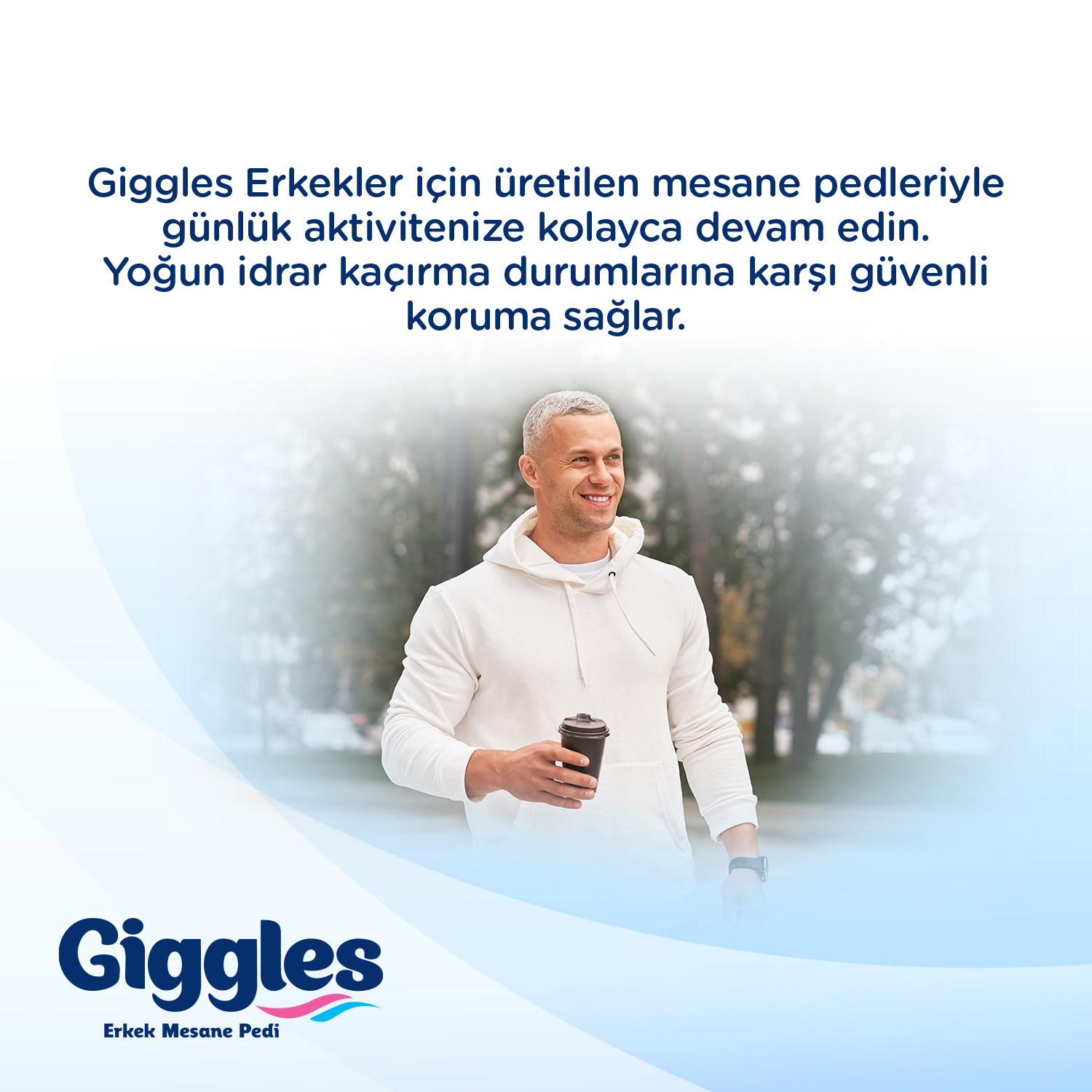 Giggles Yetişkin Erkek Mesane Pedi - L Beden - 6 Paket 120 Adet